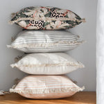 Cushion Cover-Coastal Fringe Natural-Solid Natural-35cm x 50cm - Home & Garden > Bedding