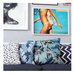 Cushion Cover-With Piping-Palm Trees Lagoon-60cm x 60cm - Home & Garden > Bedding