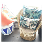 Cushion Cover-With Piping-Palm Trees Lagoon-60cm x 60cm - Home & Garden > Bedding