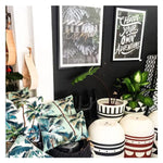 Cushion Cover-With Piping-Palm Trees Lagoon-60cm x 60cm - Home & Garden > Bedding