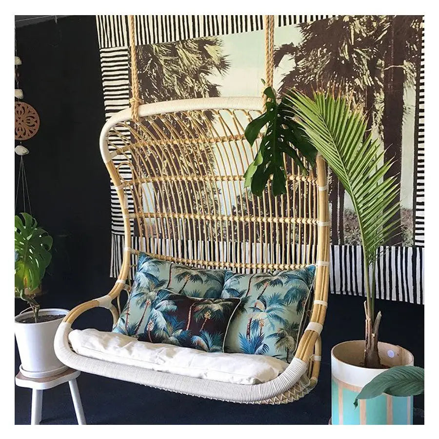 Cushion Cover-With Piping-Palm Trees Lagoon-60cm x 60cm - Home & Garden > Bedding
