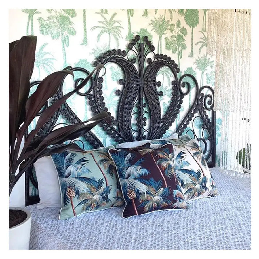 Cushion Cover-With Piping-Palm Trees Lagoon-60cm x 60cm - Home & Garden > Bedding