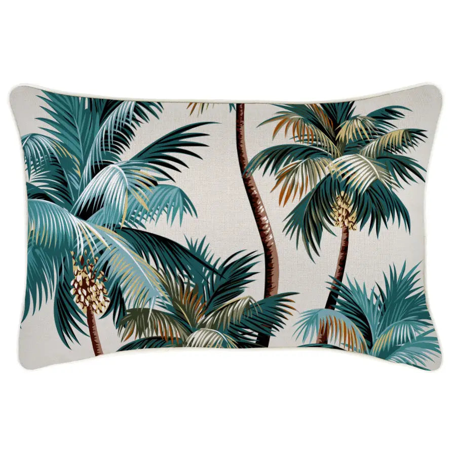 Cushion Cover-With Piping-Palm Trees Natural-35cm x 50cm - Home & Garden > Bedding