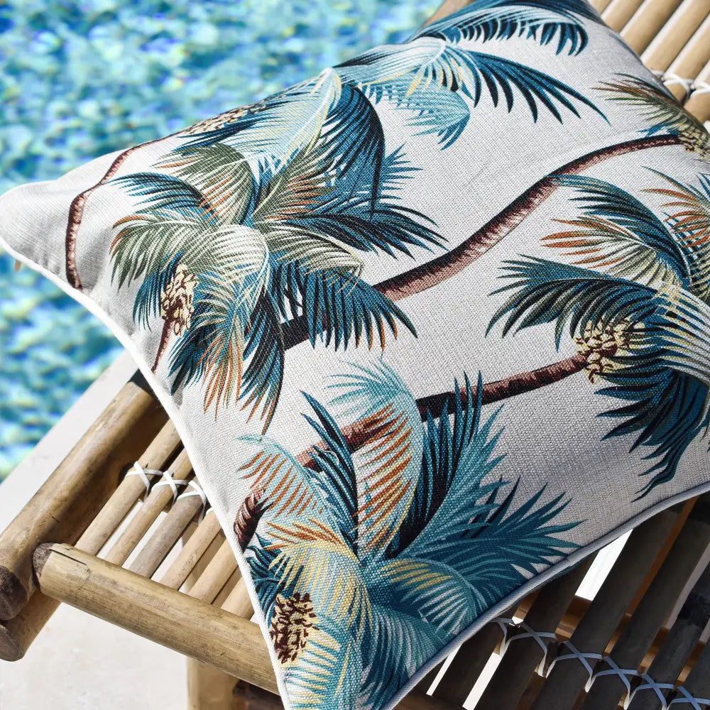 Cushion Cover-With Piping-Palm Trees Natural-45cm x 45cm - Home & Garden > Bedding