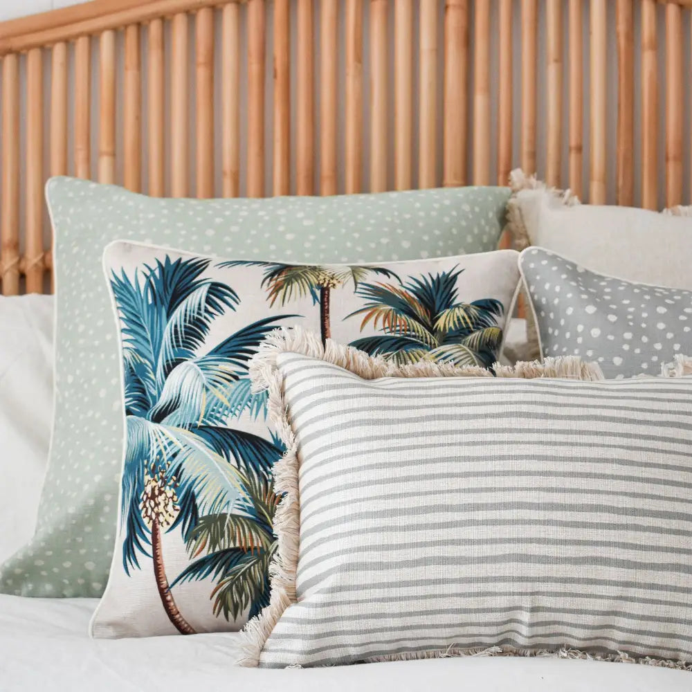 Cushion Cover-With Piping-Palm Trees Natural-45cm x 45cm - Home & Garden > Bedding