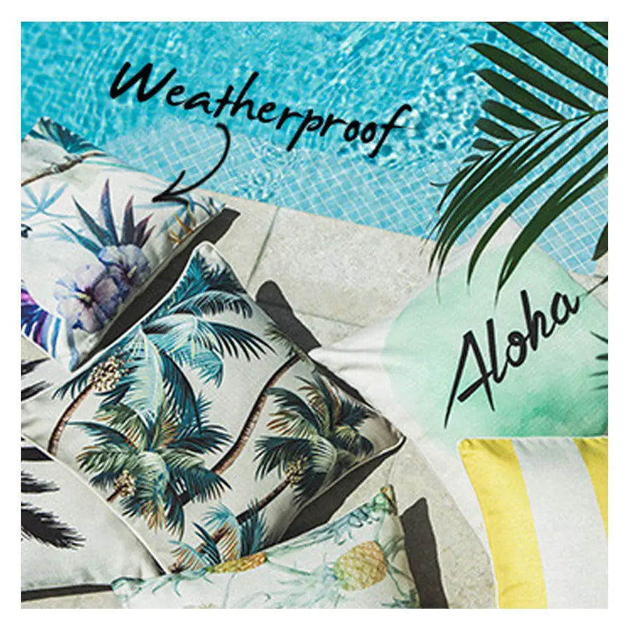 Cushion Cover-With Piping-Palm Trees Natural-60cm x 60cm - Home & Garden > Bedding
