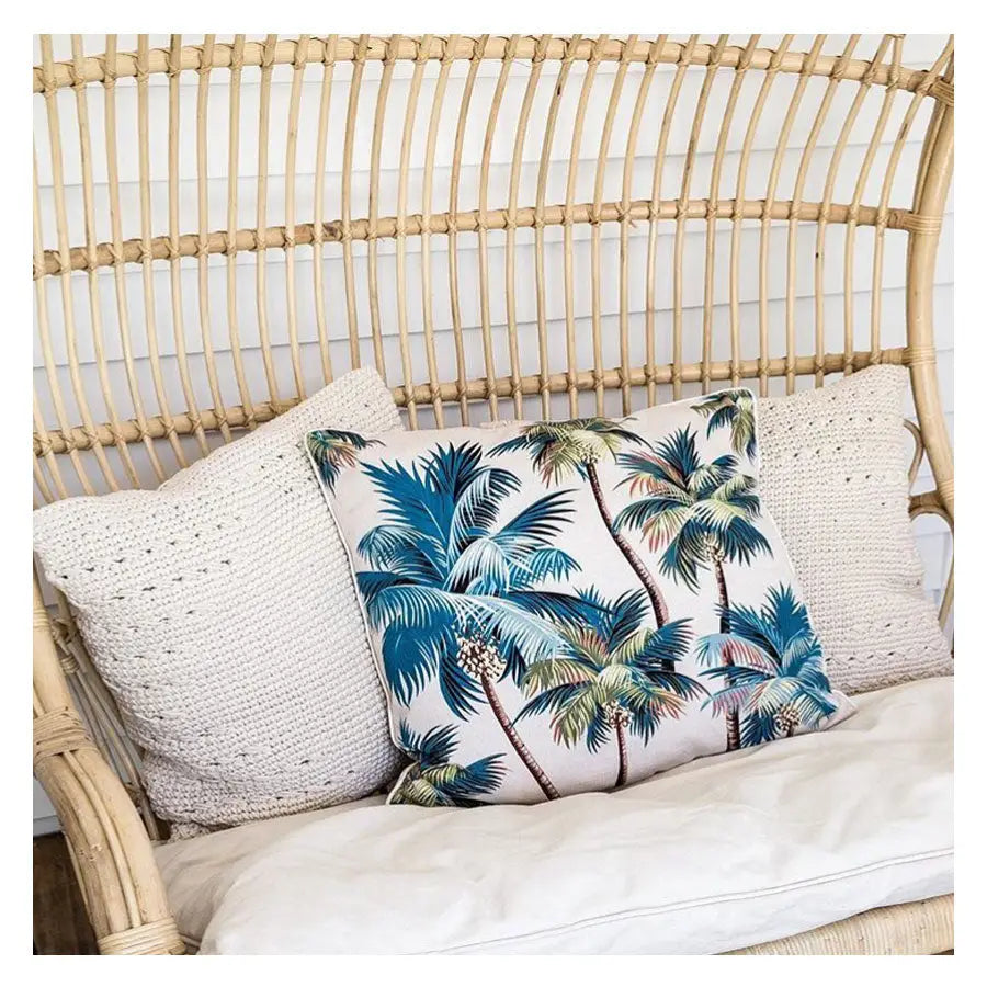 Cushion Cover-With Piping-Palm Trees Natural-60cm x 60cm - Home & Garden > Bedding