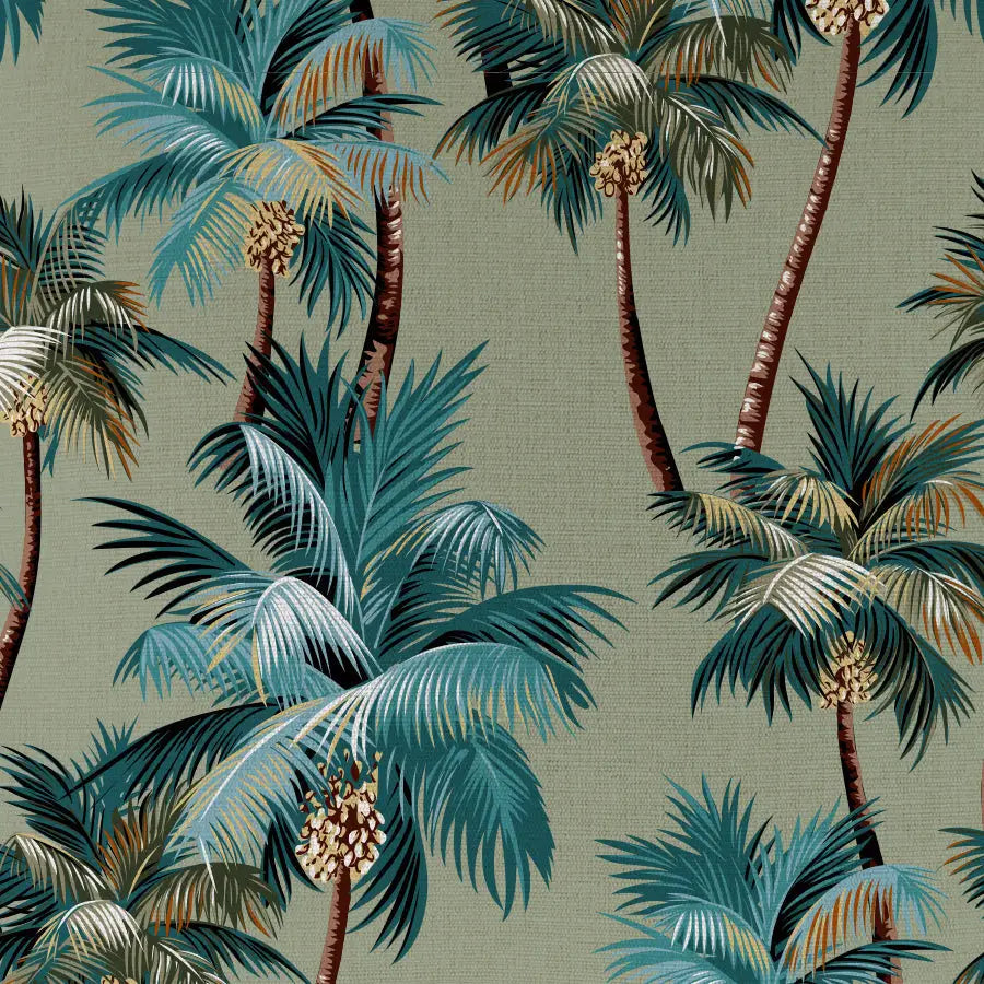 Cushion Cover-With Piping-Palm Trees Sage-45cm x 45cm - Home & Garden > Bedding