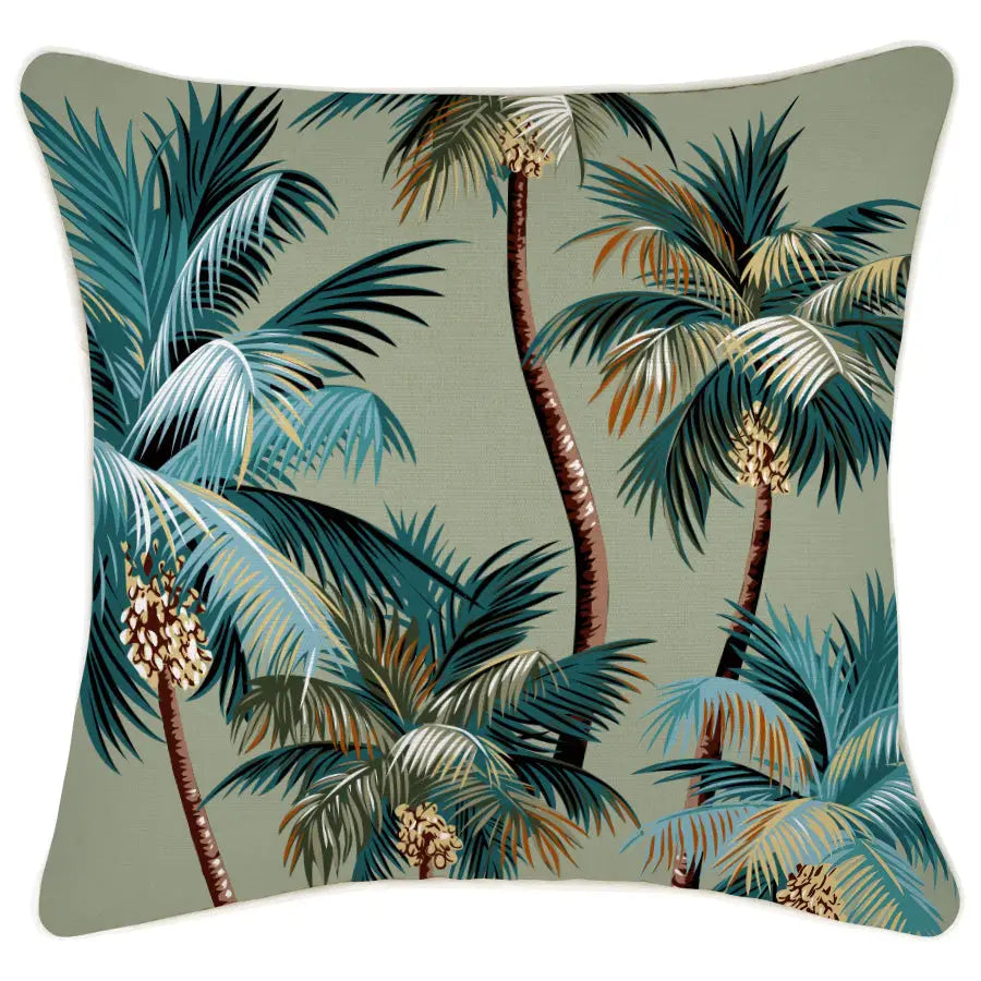 Cushion Cover-With Piping-Palm Trees Sage-45cm x 45cm - Home & Garden > Bedding