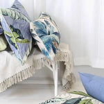 Cushion Cover-With Piping-Palm Trees White-35cm x 50cm - Home & Garden > Bedding