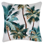 Cushion Cover-With Piping-Palm Trees White-45cm x 45cm - Home & Garden > Bedding