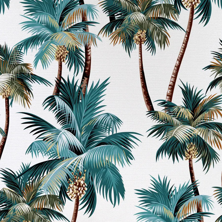 Cushion Cover-With Piping-Palm Trees White-45cm x 45cm - Home & Garden > Bedding