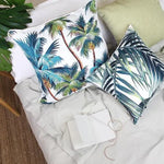 Cushion Cover-With Piping-Palm Trees White-45cm x 45cm - Home & Garden > Bedding