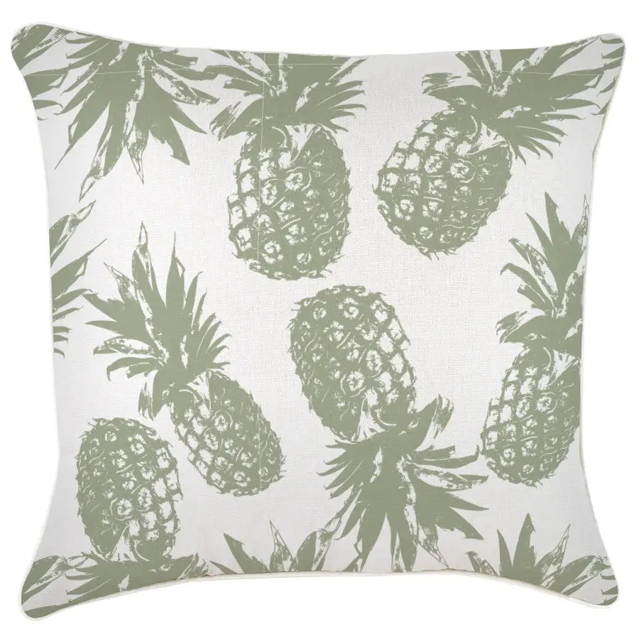 Cushion Cover-With Piping-Pineapples Sage-60cm x 60cm - Home & Garden > Bedding