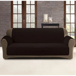 Custom Fit Sofa Cover Protector Two Seater Coffee (Chocolate) - Home & Garden > Decor