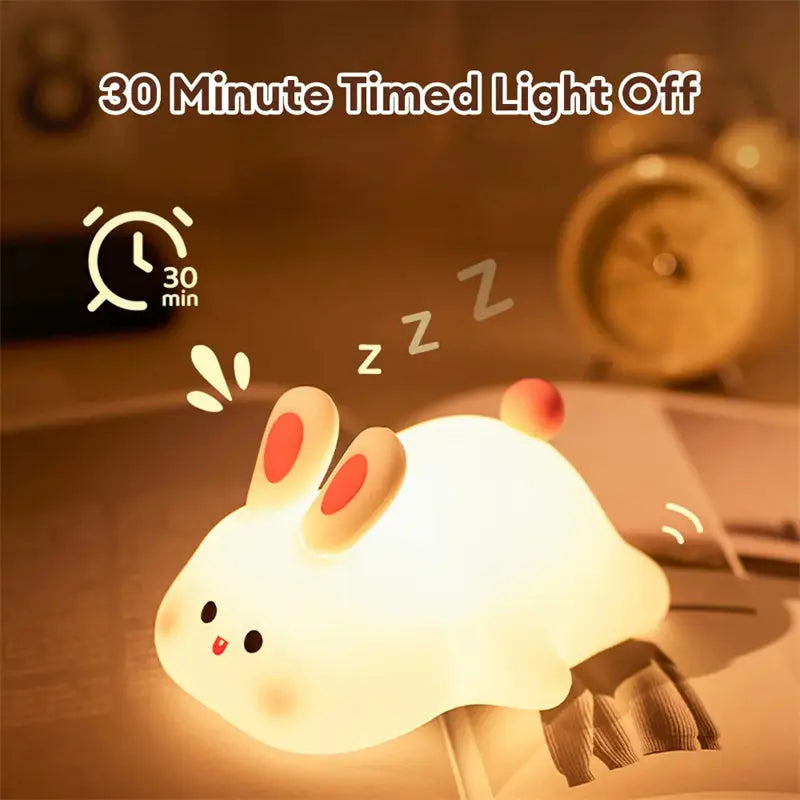 Cute Silicone Rabbit Night Light with Voice Control - Home & Garden > Lighting > Night Lights & Ambient Lighting