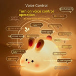 Cute Silicone Rabbit Night Light with Voice Control - Home & Garden > Lighting > Night Lights & Ambient Lighting