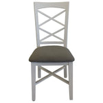 Daisy Dining Chair Set of 2 Solid Acacia Timber Wood Hampton Furniture - White - Furniture > Dining