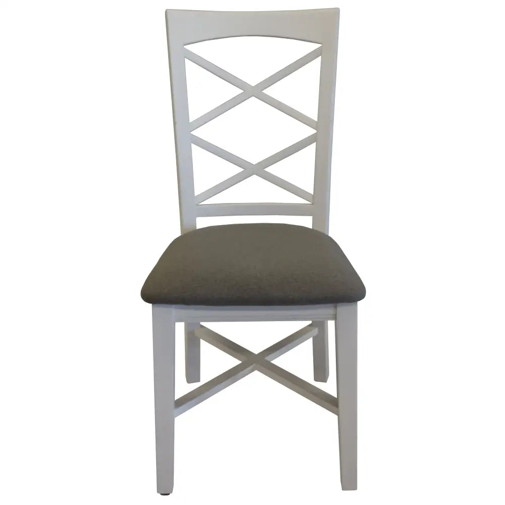 Daisy Dining Chair Set of 2 Solid Acacia Timber Wood Hampton Furniture - White - Furniture > Dining