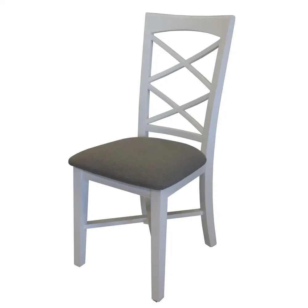 Daisy Dining Chair Set of 2 Solid Acacia Timber Wood Hampton Furniture - White - Furniture > Dining