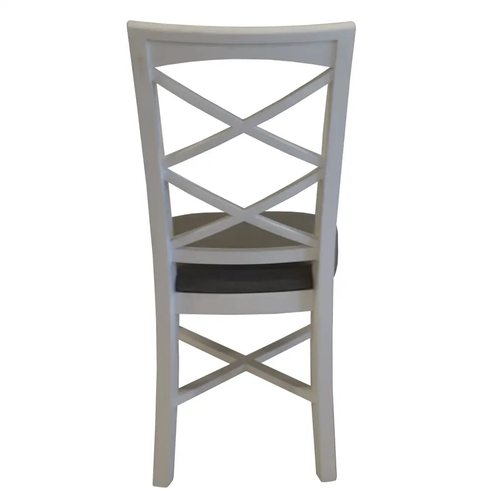 Daisy Dining Chair Set of 2 Solid Acacia Timber Wood Hampton Furniture - White - Furniture > Dining