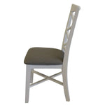 Daisy Dining Chair Set of 2 Solid Acacia Timber Wood Hampton Furniture - White - Furniture > Dining