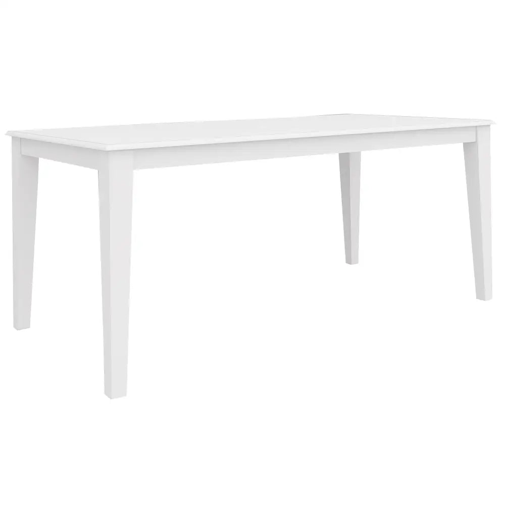 Daisy Dining Table 180cm Solid Acacia Timber Wood Hampton Furniture - White - Furniture > Dining