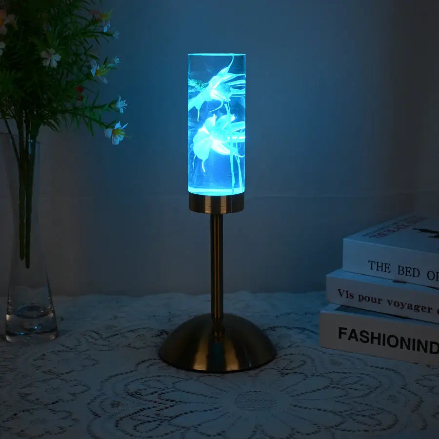 Daisy Eternal Flower Acrylic Table Lamp - Color-Changing LED USB Rechargeable Touch Control - Home & Garden > Lighting