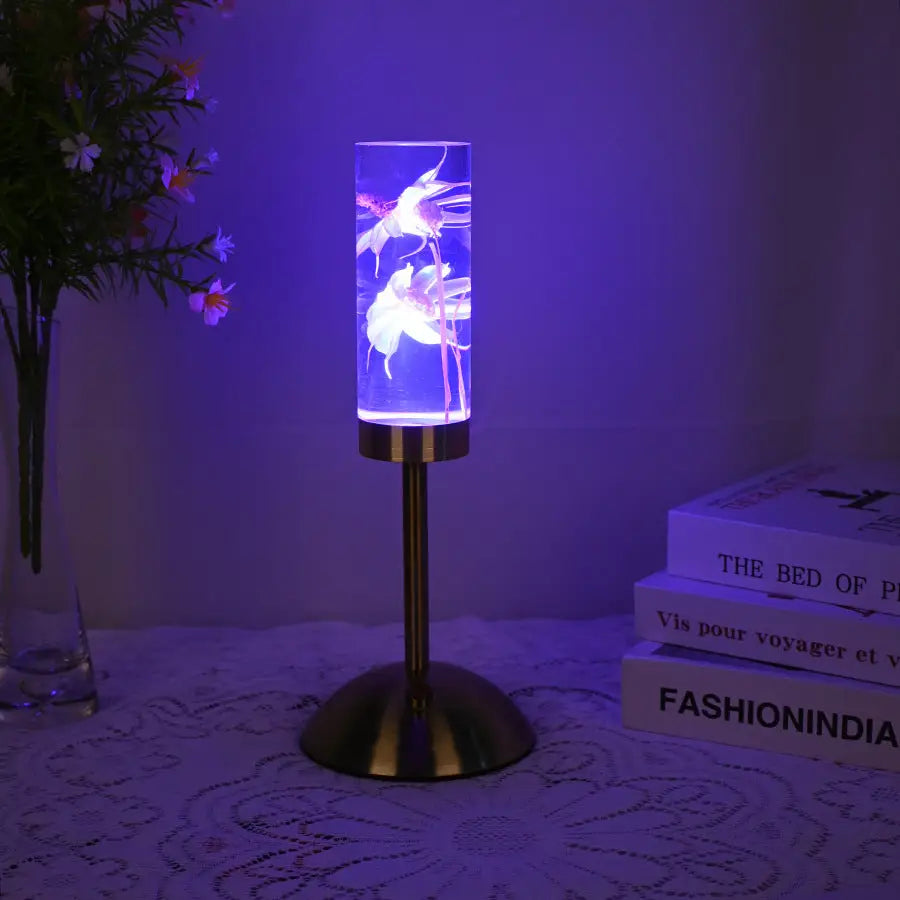Daisy Eternal Flower Acrylic Table Lamp - Color-Changing LED USB Rechargeable Touch Control - Home & Garden > Lighting