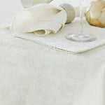 Damask Embossed Tablecloth 160 x 260 cm Bright White (aka Gardenia or Marshmallow) - Home & Garden > Kitchenware