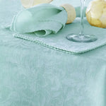 Damask Embossed Tablecloth 180 cm Round Light Turquoise - Home & Garden > Kitchenware