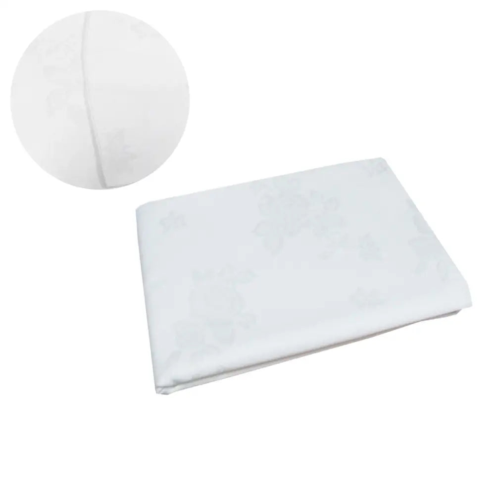 Damask Jacquard Polyester Tablecloth 180cm Round Rosie White - Home & Garden > Kitchenware