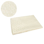 Damask Jacquard Polyester Tablecloth 180cm Round Squares Cream - Home & Garden > Kitchenware