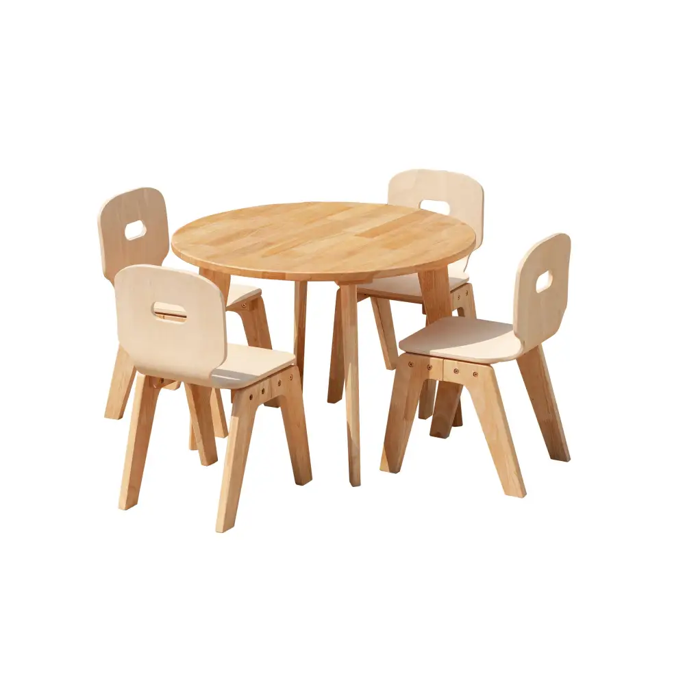 Danish Round table and 4 chairs - Baby & Kids > Kid’s Furniture > Kid’s Tables Chairs & Seats