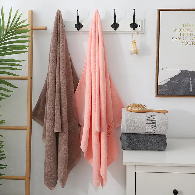 Dark Gray Soft Cotton Bath Towel - 70x140cm Quick Dry Super Absorbent - Home & Garden > Bathroom Accessories > Bath