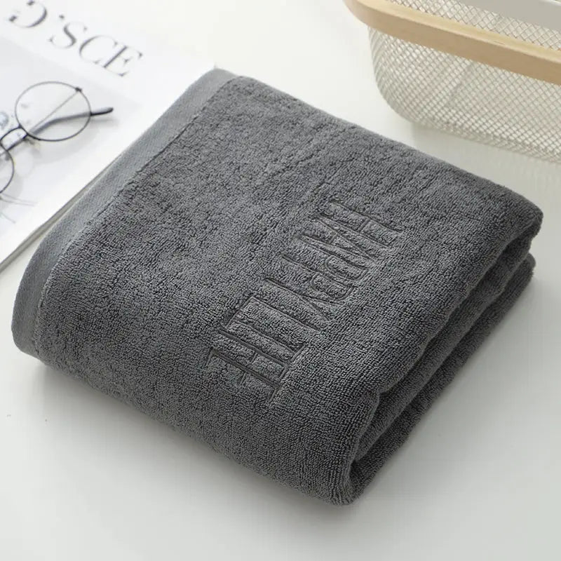 Dark Gray Soft Cotton Bath Towel - 70x140cm Quick Dry Super Absorbent - Home & Garden > Bathroom Accessories > Bath