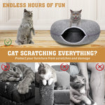 Dark Grey Cat Tunnel Bed Felt Pet Puppy Nest Cave House Toy Washable Detachable - Pet Care > Dog Supplies > Dog Beds
