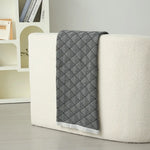 Dark Grey Knitted Sofa Blanket with Plush Side 130 x 170 cm 720g Ideal for Napping and Office Use - Home & Garden >