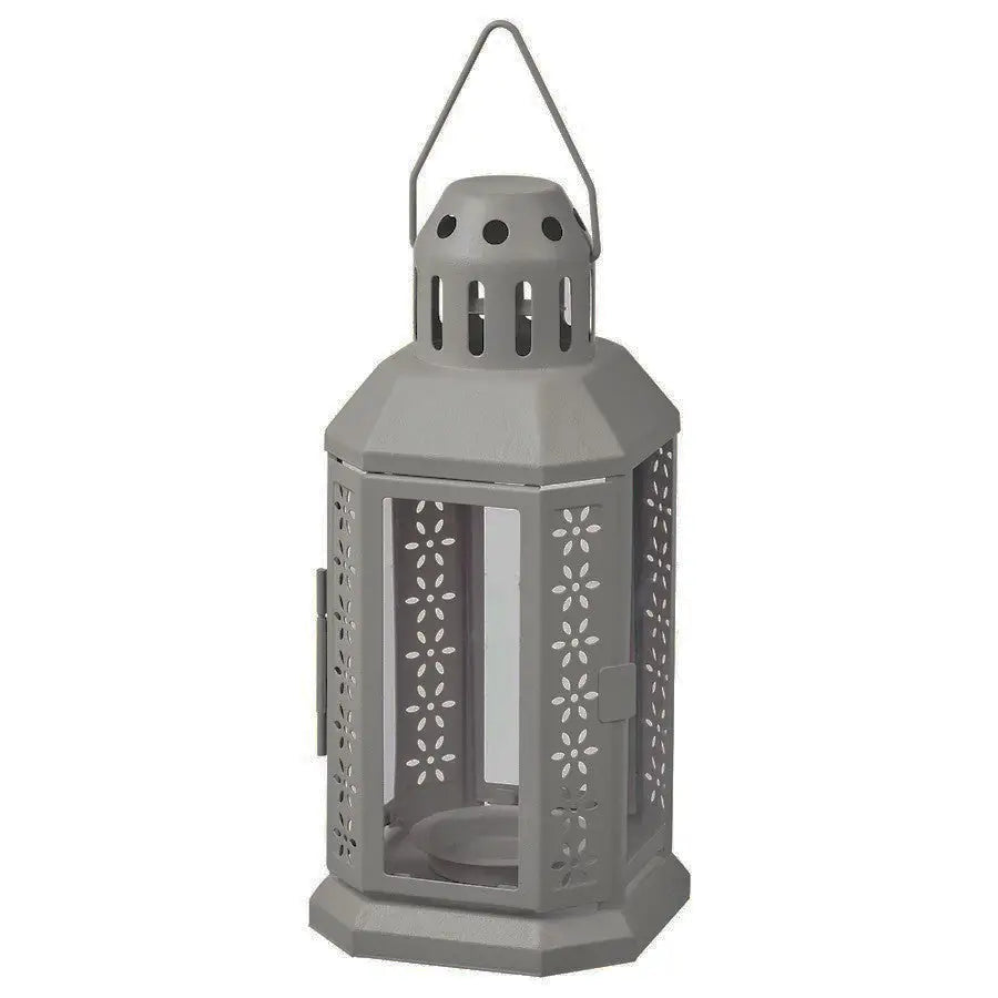 Dark Grey Metal Miners Lantern Summer Wedding Home Party Room Balconey Deck Decoration 21cm Tealight Candle - Home &