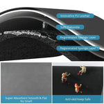 Dark Grey Waterproof Quick-Dry Kitchen Mat - Non-Slip Rubber Base Absorbent Technology Fabric 4mm Thick - Home & Garden