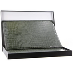 de Burg 4 Piece Table Place Mat Set Placemat with Croc Pattern - Green - Home & Garden > Kitchenware