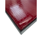 de Burg 4 Piece Table Place Mat Set Placemat with Croc Pattern - Red - Home & Garden > Kitchenware