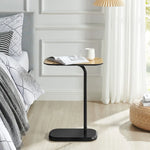 DEANNA Side Table in Black and Light Oak - Furniture > Living Room