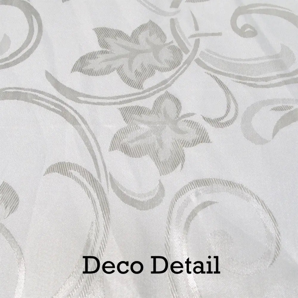 Deco White Luxury Jacquard Tablecloth 150 x 220 cm - Home & Garden > Kitchenware