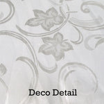 Deco White Luxury Jacquard Tablecloth 150 x 220 cm - Home & Garden > Kitchenware