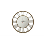 Decorative Beaded Mirrored Clock- Gold Beaded 75cm - Home & Garden > Decor