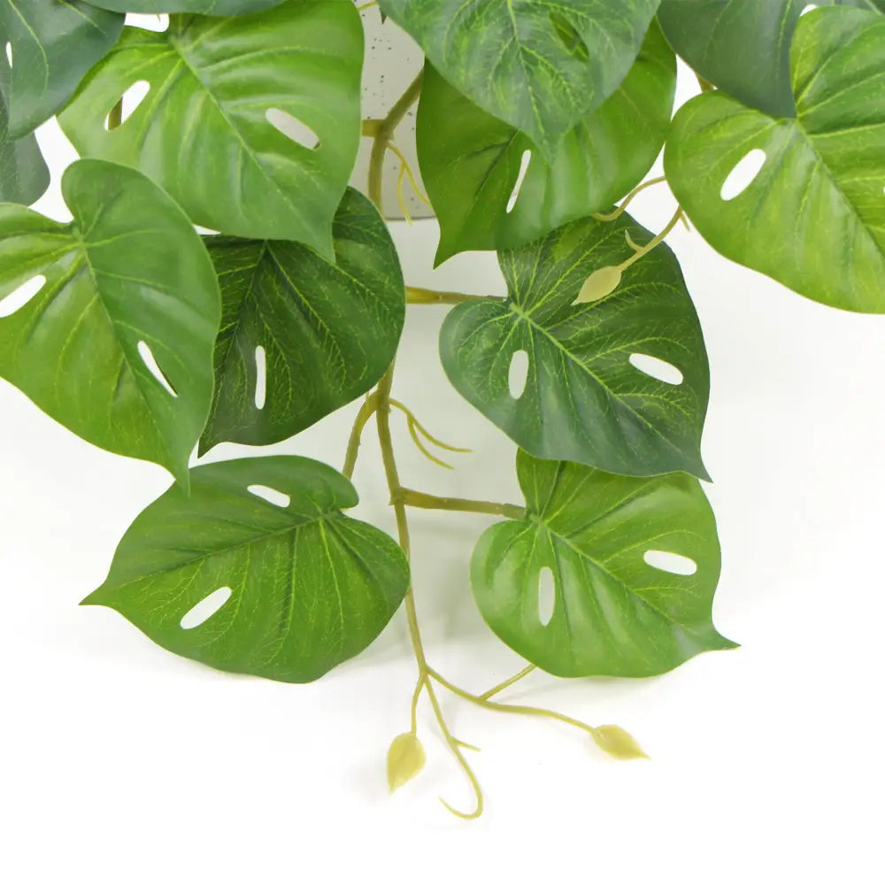 Decorative Ceramic Bowl Potted Artificial Monstera Plant 30cm - Home & Garden > Artificial Plants