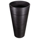 Decorative Large Textured Round Black Planter 71cm - Home & Garden > Artificial Plants