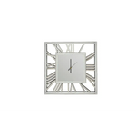 Decorative silver mirrored clock - 60cm - Home & Garden > Decor