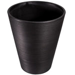 Decorative Textured Round Black Planter 47cm - Home & Garden > Artificial Plants
